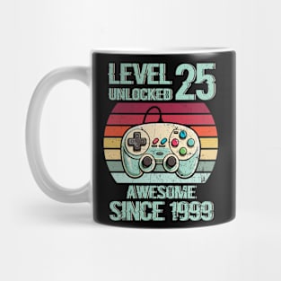 Level 25 Unlocked video games 25th birthday 25 years old Mug